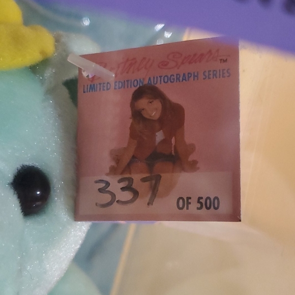 RARE! Britney Spears Autographed Beanie Bear - Picture 3 of 5